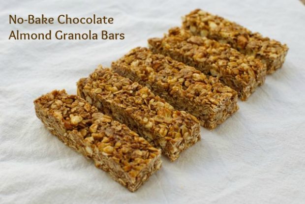 chocolate almond granola bars