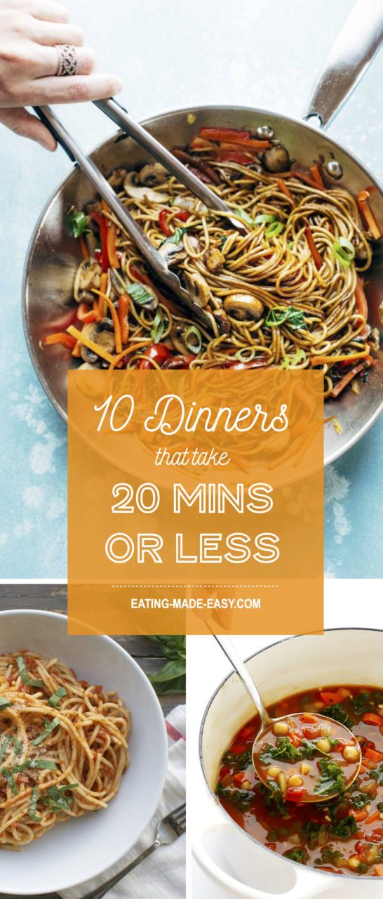 20 minute dinners