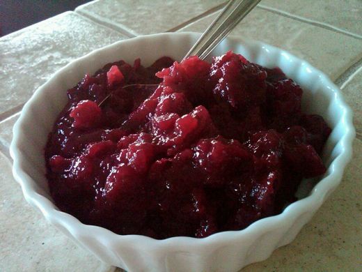 leftover cranberry sauce