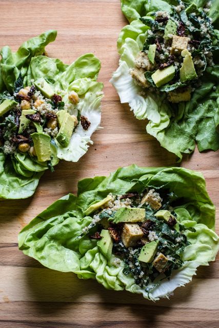 Caesar lettuce cups