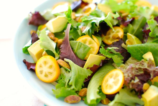 Fresh Herb Salad with Kumquats and Pistachios - Eating Made Easy