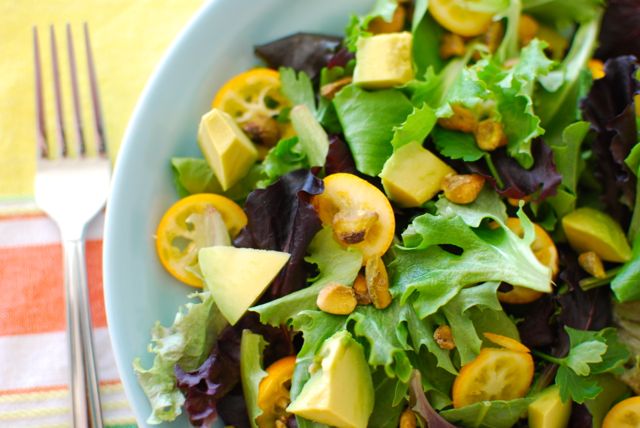 Fresh Herb Salad with Kumquats and Pistachios - Eating Made Easy