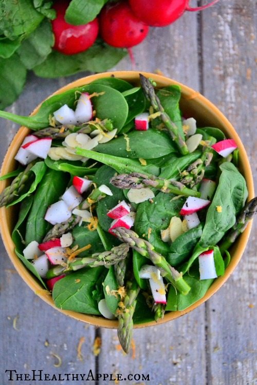 Radish Spinach Salad With Balsamic Lime Dressing Eating Made Easy