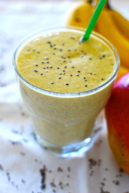 Mango Chia Seed Smoothie - Eating Made Easy