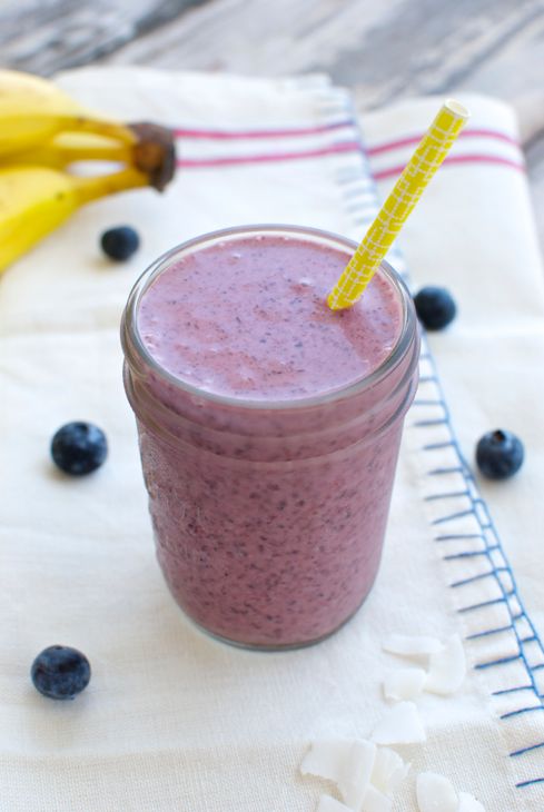 blueberry banana coconut smoothie