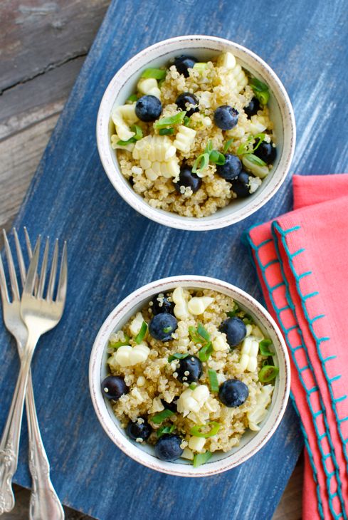 Quinoa Salad with Blueberries and Fresh Corn