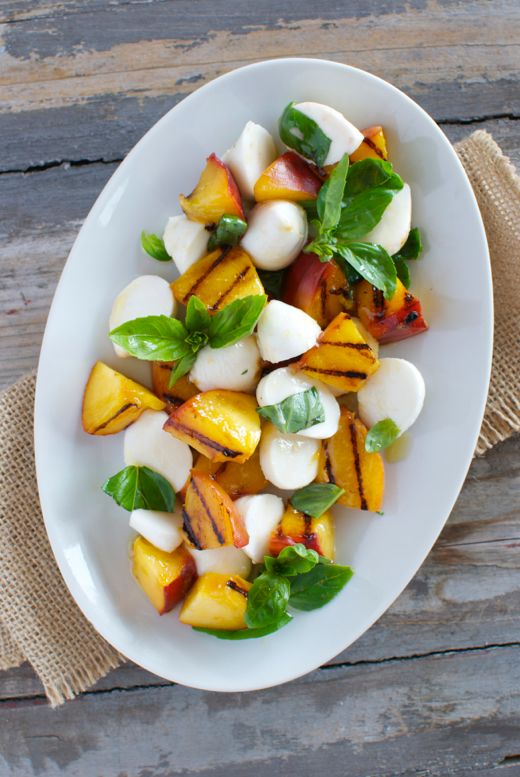 grilled peach caprese