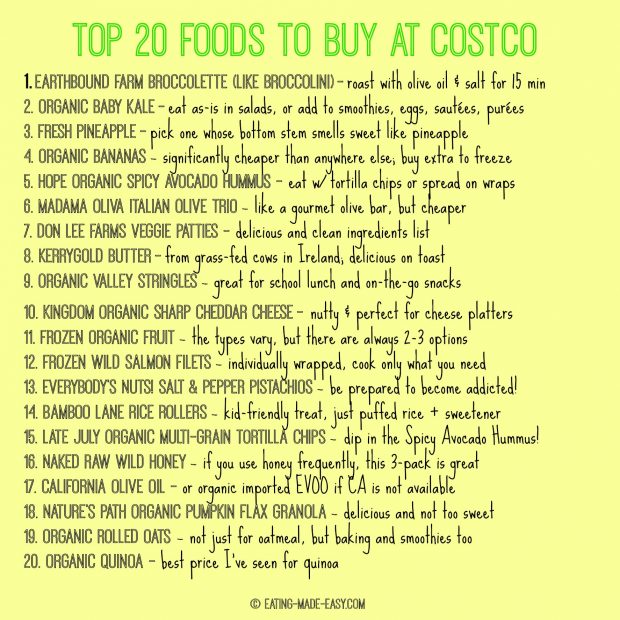 top 20 foods to buy at costco