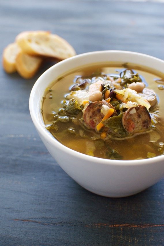 kale and white bean soup