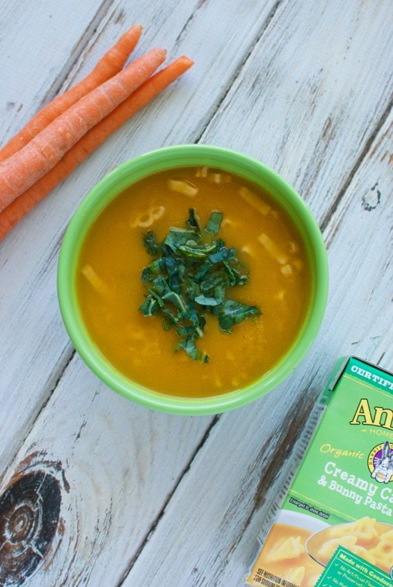 Annie's Carrot Soup with Bunny Pasta