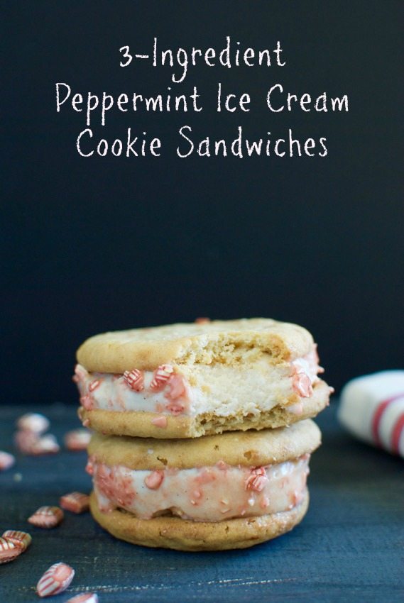 peppermint ice cream cookie sandwiches