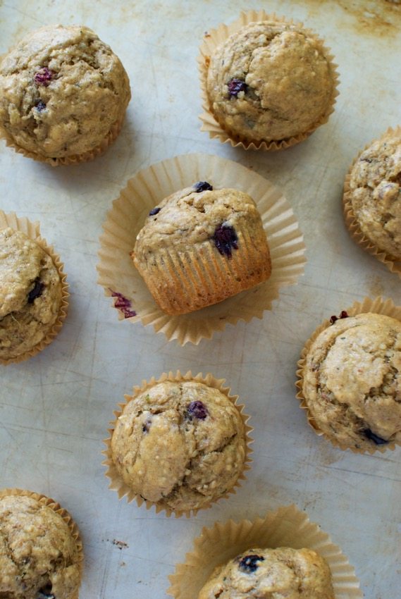 blueberry banana muffins