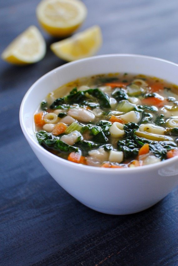 healing lemon chicken noodle soup