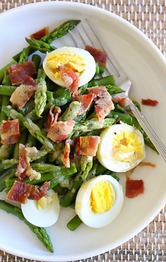 asparagus egg and bacon salad